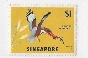 Singapore Sc #67 $1  bird Nh VF