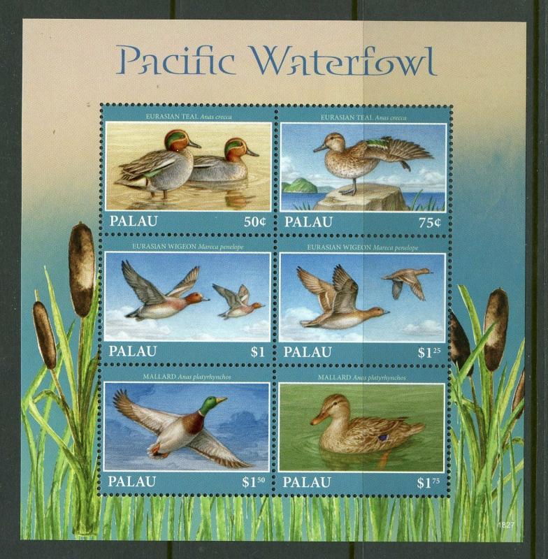 PALAU 2019 PACIFIC WATERFOWL SET OF TWO SHEETS  MINT NEVER HINGED 