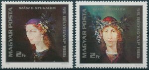 Hungary Stamps 1986 MNH 59th Stamp Day Tranquility Confidence Philately 2v Set