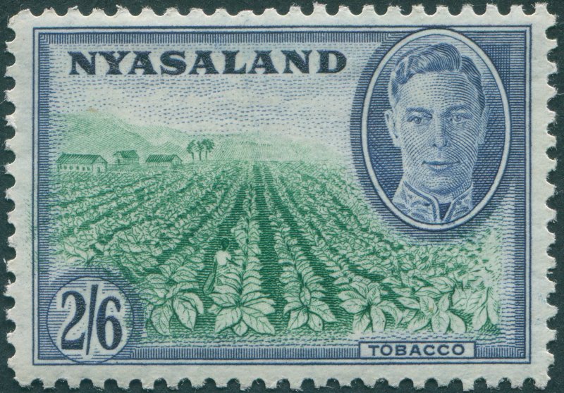 Nyasaland 1945 2s 6d emerald & blue SG154 unused