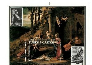 Turks and Caicos -1984 - Carregio Easter Art - Souvenir Sheet - MNH (Scott#618)