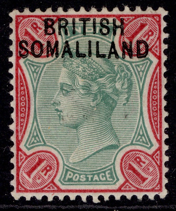 SOMALILAND PROTECTORATE EDVII SG10, 1r green & aniline-carmine, LH MINT. 