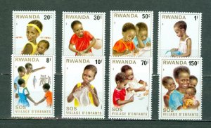 RWANDA 1981 CHILDREN SOS #1019-26 SET  MNH...$7.50