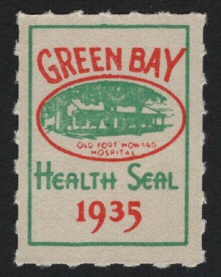 UNITED STATES 1935 Green Bay Health Seal Cinderella   - BARNEYS