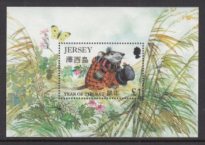 Jersey 746 Year of the Rat Souvenir Sheet MNH VF