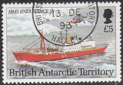 British Antarctic Territory 1993 used Sc #213 5pd HMS Endurance I Research Ships