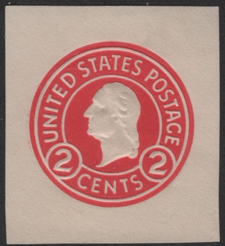 SC#U429e 2¢ Washington Cut Square (1916) Unused