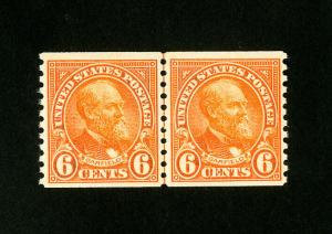 US Stamps # 723 XF/S Line Pair OG NH Catalog Value $82.52