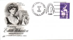 #1832 Edith Wharton Artcraft FDC