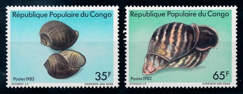 [66016] Congo Brazzaville 1982 Marine Life Seashells  MLH