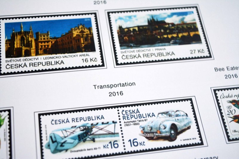 COLOR PRINTED CZECH REPUBLIC 2011-2020 STAMP ALBUM PAGES (70 illustrated pages)