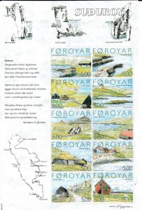 Faroe Islands # 441, Suduroy Island Souvenir Sheet, Mint NH, 1/2 Cat.