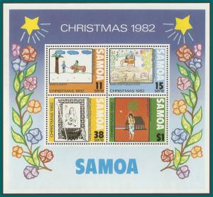 Samoa 1982 Christmas, Children's Paintings, MS, MNH 586a,SGMS633