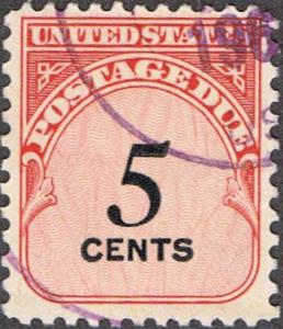 US Used 5 cent Scott #J93 Postage Due Fine