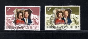 British Antarctic Territory #43-44, VF, Used, CV $5.65  ..... 0790007