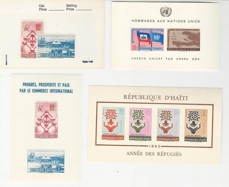 Haiti, Postage Stamp, #C113-4a, C135a, C152a Mint NH, 1958-60, JFZ