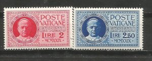 Vatican # E1-E2   MNH