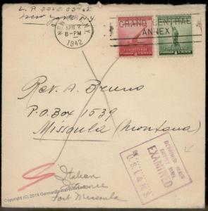 USA 1942 POW Camp Missoula Montana Italy WWII POW Detained Alien Mail Cove 91024