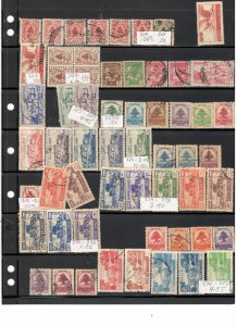LEBANON COLLECTION ON STOCK SHEET, MINT/USED