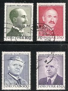 Faroe Islands 108-11 Used 1984 Poets