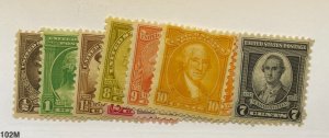 United States, US Sc. #704-715, mint hinged and never hinged