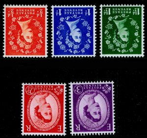 SG587Wi-592Wi, COMPLETE SET, NH MINT. Cat £145. GRAPHITE-LINED. WMK INV
