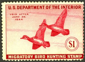 U.S. #RW10 MINT NG THIN