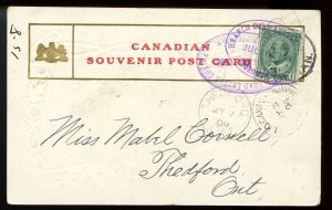 ?Nice double city Dead Letter Office DLO post card, single&DB oval cover Canada