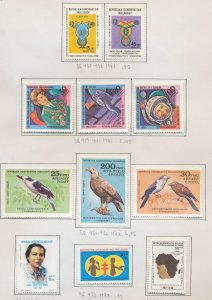 MALAGASY  REP - Scott 617 / / 683, C178-9 - FVF hinged - 1981-1984 - 8 PIX