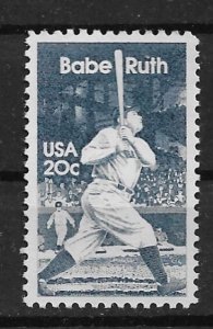 1983 Sc2046 20¢ Babe Ruth MNH