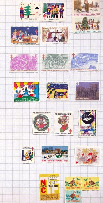 S.Africa Usa Germany Denmark Christmas Cinderella Labels Appx 200 (job 701)