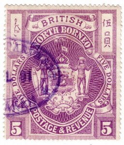 (I.B) British North Borneo Revenue : Duty Stamp $5 (Legal Department)