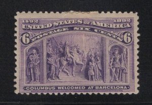 US Stamp Scott #235 Mint Hinged SCV $50