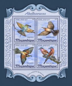 MOZAMBIQUE - 2018 - Bee-eaters - Perf 4v Sheet - Mint Never Hinged