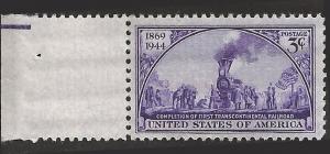 # 922 MINT NEVER HINGED TRANSCONTINENTAL RAILROAD