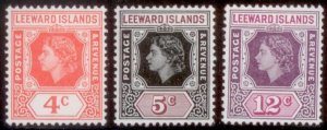 Leeward Islands 1954 SC# 137-8,141 MLH-OG E28