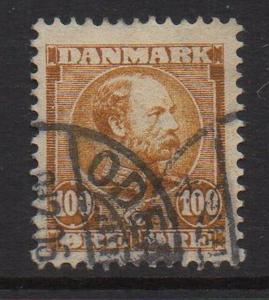 Denmark Sc 69 1905 1000 ore ochre Christian IX stamp used