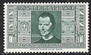 ITALY 1931 15c Dante Alighieri Society Issue Sc 269 MLH