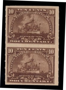 U.S. - R168a - Imperforate Pair - Very Fine - Hinged