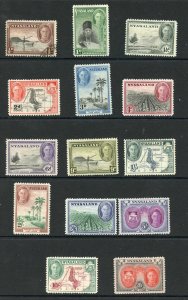 Nyasaland SG144/57 Set of 14 (1 1/2d small gum thin) M/M Cat 85 pounds