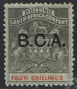 BRITISH CENTRAL AFRICA 1891 ARMS 4/-