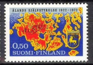 Finland 1972 Self-Government of Aland Area Maps MNH