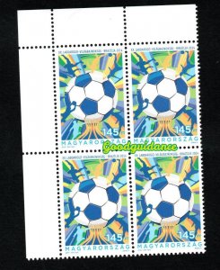 2014- Hungary- Hongrie- FIFA Football World Cup - Brazil- Block of 4 stamp.MNH** 