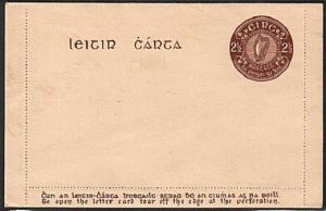 IRELAND 2½d Letercard unused...............................................78755