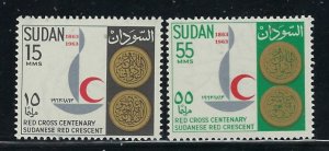 Sudan 162-63 MNH 1963 Red Cross (fe5770)