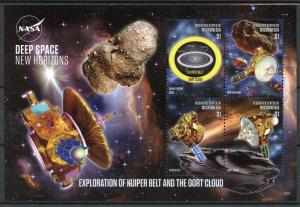 Micronesia 2015 MNH NASA Deep Space New Horizons Kuiper Belt 4v M/S Stamps