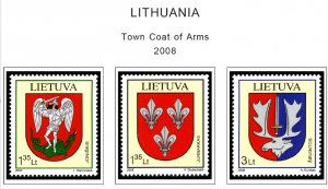 COLOR PRINTED LITHUANIA 1990-2019 STAMP ALBUM PAGES (103 illustrated pages)