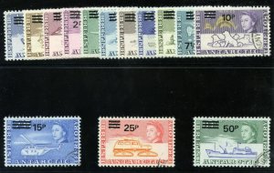 British Antarctic Territory 1971 QEII set complete VF used. SG 24-37. Sc 25-38.