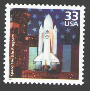 2000 Space Shuttle Program Single 33c Postage Stamp, Sc# 3190a, MNH OG