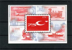 Turkey 1998 Europa CONCORDE Trains Sheet Perforated Mint (NH)